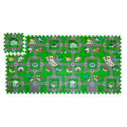 Con il tappetino puzzle per bambini il divertimento è assicurato. Il tappeto si compone di 18 tasselli in gommapiuma EVA, che ...