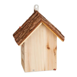 Relaxdays - Casetta per Coccinelle, Legno d'Abete, da Appendere e Poggiare, Giardino e Balcone, hlp: 22x18x12 cm, Naturale