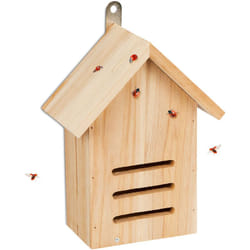 Relaxdays - Casetta per Coccinelle, Hotel per Insetti, in Legno di Abete non Trattato, da Appendere, 22x17x10 cm, Naturale