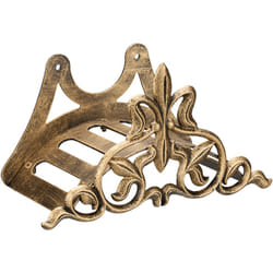 Relaxdays - Portatubo da Parete, Sostegno Reggi Tubo in Ghisa, Decorazione Vintage da Appendere, hlp: 16x29x14 cm, Bronzo