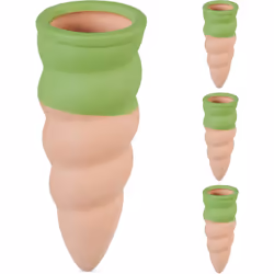 Assicura alle tue piante un'irrigazione costante e affidabile con il nostro set di 4 coni in ceramica per l'irrigazione autom ...