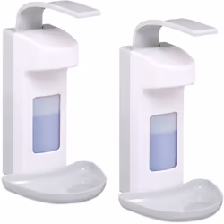 Con questi dispenser il sapone o il disinfettante sono sempre a portata di mano. Il pratico meccanismo a pompa, che si aziona ...