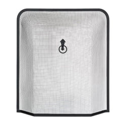 Griglia Parascintille, Protezione per Camino, Stufa Caminetto, h x l: 61 x 54 cm, in Ferro Battuto, Nero - Relaxdays