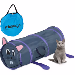 Offri al tuo gatto la possibilità di correre e nascondersi dentro casa con questo tunnel dal simpatico design a forma di topo ...
