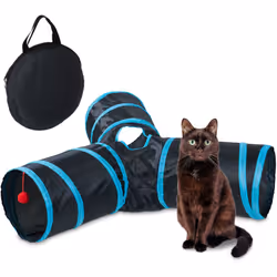 Offri al tuo gatto la possibilità di correre e nascondersi dentro casa con questo simpatico tunnel a 3 percorsi. Grazie alla  ...