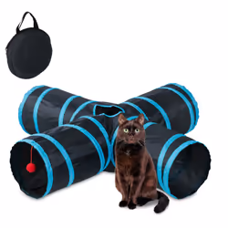 Offri al tuo gatto la possibilità di correre e nascondersi dentro casa con questo simpatico tunnel a 4 percorsi. Grazie alla ...