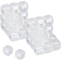Relaxdays - Cubetti da Ghiaccio Riutilizzabili, Set da 36, Cubi Refrigeranti in Plastica, per Bevande, Feste, Trasparenti