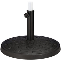 Base per Ombrellone, Supporto Aste da 38-50 mm, Resistente alle Intemperie, Giardino e Balcone, ø 50 cm, Nero - Relaxdays