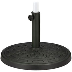 Base per Ombrellone, per Aste da 38-50 mm, Resistente alle Intemperie, Giardino e Balcone, ø 50 cm, Verde Nero - Relaxdays