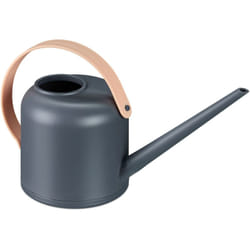 Relaxdays - Annaffiatoio per Piante d'Appartamento, 1,7 litri, Plastica, Innaffiatoio Piante, Collo Lungo, Grigio/Naturale