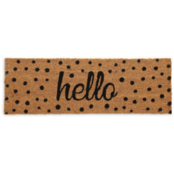 Relaxdays - Zerbino Ingresso Casa, 75 x 25 cm, con Scritta, Tappeto per Interni e Esterni, in Fibra di Cocco, Marrone Nero