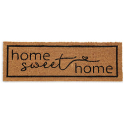 Relaxdays - Zerbino Ingresso Casa, 75 x 25 cm, con Scritta, Tappeto per Interni e Esterni, in Fibra di Cocco, Marrone Nero