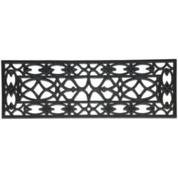 Relaxdays - Zerbino di Gomma, 75 x 25 cm, Tappetino da Ingresso per la Casa, Resistente alle Intemperie, Antiscivolo, Nero
