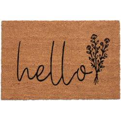 Relaxdays - Zerbino in Fibra di Cocco, 40x60 cm, Design con Scritta, Tappetino Interni e Esterni Antiscivolo, Marrone Nero