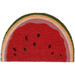Relaxdays - Zerbino in Fibra di Cocco, 40x60 cm, Design a Cocomero, Tappetino Interni e Esterni Antiscivolo, Colorato