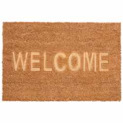 Questo zerbino naturale per la porta d'ingresso, con scritta "Welcome", si adatta perfettamente a qualsiasi ingresso. Grazie  ...