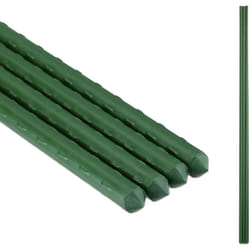 Relaxdays - Bastoni per Piante in Vaso, Set 10, 110 cm, ø 10mm, Acciaio Plastificato, Supporto Piantine Rampicanti, Verde