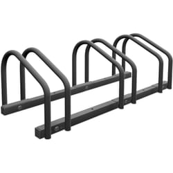 Relaxdays - Supporto per 3 Biciclette, Rastrelliera Bici in Acciaio, Portabici Larghezza Pneumatici 60 mm, Antracite