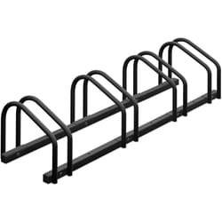 Relaxdays, Supporto per 4 Biciclette, Rastrelliera Bici in Acciaio, Portabici Larghezza Pneumatici 60 mm, Antracite