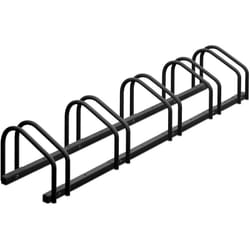 Relaxdays - Supporto per 5 Biciclette, Rastrelliera Bici in Acciaio, Portabici Larghezza Pneumatici 60 mm, Antracite