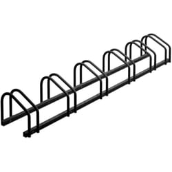 Relaxdays, Supporto per 6 Biciclette, Rastrelliera Bici in Acciaio, Portabici Larghezza Pneumatici 60 mm, Antracite
