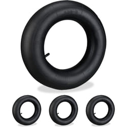 Camere d'Aria per Carrello, Set da 4 Pneumatici 3.50-8' di Ricambio per Carretti, Valvola Automatica, Nero - Relaxdays