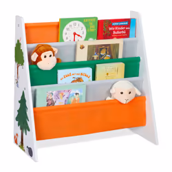 Con questa libreria per bambini puoi incoraggiare i tuoi piccoli a leggere: le copertine dei libri o delle riviste sono rivol ...