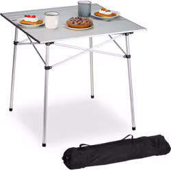 Questo tavolo pieghevole in robusto alluminio è la soluzione ideale per le gite in campeggio, i picnic o come superficie di a ...