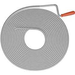 Relaxdays - Sonda Sturatubi, 15 m, Spirale Sturalavandini Meccanica, per wc, Doccia, Vasca, in Acciaio, Argento Rosso