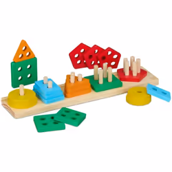 Questo gioco di incastro in legno è perfetto per stimolare la creatività e lo sviluppo cognitivo del tuo bambino. Giocando a ...