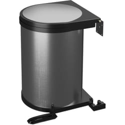 Relaxdays Pattumiera Sottolavello 12 L, Bidone Estraibile per Spazzatura Differenziata in Cucina, 37x28x28,5 cm, Acciaio