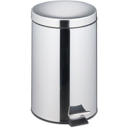 Pattumiera Cucina, Cestino Rifiuti 20 l, Pedale e Cestello Interno Rimovibile, Cesto Acciaio Inox, Argentato - Relaxdays
