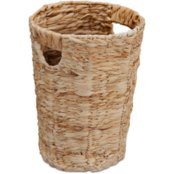 Relaxdays - Cestino Gettacarte Intrecciato, Cesto per la Carta senza Coperchio, HxD: 32x25 cm, Giacinto Acqua, Naturale