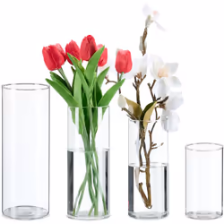 Vuoi mettere in mostra il tuo bouquet con stile? Allora questo semplice set di vasi in 4 dimensioni fa al caso tuo. I vasi da ...