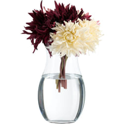 Relaxdays - Vaso in Vetro Decorativo, Vasetto per Fiori da Interno, HxD: 26 x 15 cm, Decorazione Centrotavola, Trasparente