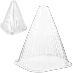 Relaxdays - 10 Protezioni per Piante, Coni Protettivi Antilumaca e Anti Gelo, Piantine, 22x19x19 cm, Plastica, Trasparente