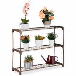 Questo scaffale portafiori è la soluzione ideale per dare un posto alle tue mille piantine in casa ed esporle con stile. Con  ...