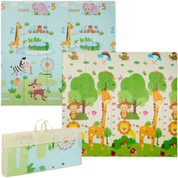 Relaxdays - Tappeto Gioco per Bambini e Neonati, Tappetino per Gattonare, LxP: 200x180 cm, in Gomma xpe Atossica, Colorato