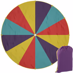 Raduna i tuoi amici e porta fuori con te questo coloratissimo paracadute ludico. È l'ideale per una festa di compleanno in gi ...