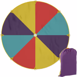 Raduna i tuoi amici e porta fuori con te questo coloratissimo paracadute ludico. È l'ideale per una festa di compleanno in gi ...