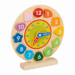 L'orologio didattico in legno per bambini non è solo una bella decorazione per la cameretta, ma un giocattolo educativo inter ...