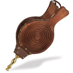 Soffietto per Camino a Legna, Mantice per Stufa l: 47 cm, Design Rustico, Accessori Caminetto Accendi Fuoco - Relaxdays