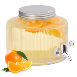 Relaxdays 4052025504465, 2,8 L, Argento, Trasparente, Vetro, Caldaie, Plastica, 180 mm, 245 mm, 145 mm