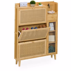 Con questa scarpiera con trama in rattan puoi organizzare la tua collezione di scarpe e tenere in ordine l'ingresso. Grazie a ...