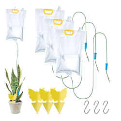 Relaxdays - Sacchetti Irrigatori a Goccia con Adesivi Antimoscerini, Set 4 Flebo per Piante, 3,5 l, Sistema di Irrigazione