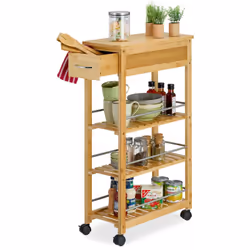 Questo pratico carrello sarà il tuo nuovo alleato in cucina. Il carrello stretto offre ampio spazio portaoggetti su 3 livelli ...