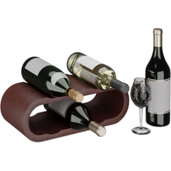 Relaxdays - Cantinetta Portabottiglie, Scaffale 6 Bottiglie di Vino in Orizzontale, hlp: 13x38,5x16 cm, Mensola in Legno