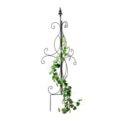 Relaxdays - Supporto per Piante Rampicanti da Giardino, hlp: 125x43x43 cm, Traliccio di Sostegno per Rose, Acciaio, Nero