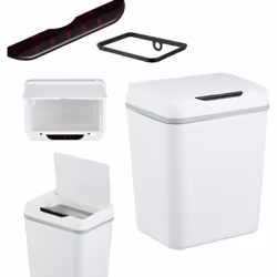 Puoi smaltire i tuoi rifiuti in modo igienico nel bagno con questo moderno cestino a sensore in plastica facile da mantenere. ...