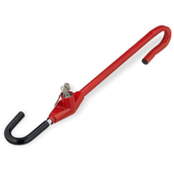 Relaxdays - Antifurto Bloccasterzo Auto, Lucchetto Blocca Volante, Protezione Sterzo Universale, Asta in Acciaio, Rosso